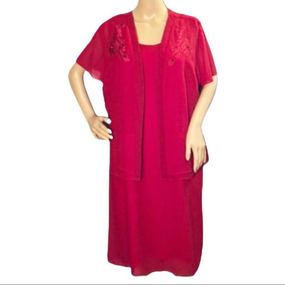 Vintage Dresses & Skirts - Vintage 80s/90s Another Time Sleeveless Dress & Matching Short Sleeve Jacket 16